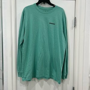Large Patagonia long sleeve.  Color is a mint hue